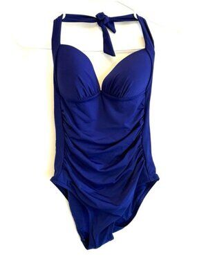 JETS Women’s Blue Halter One Piece Swimsuit Size 6